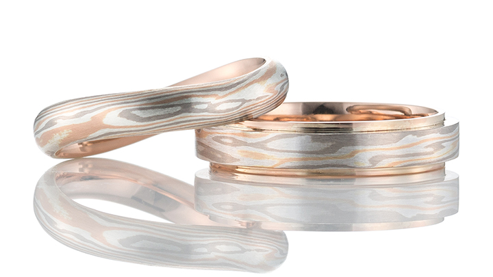 Mokume-ori ring