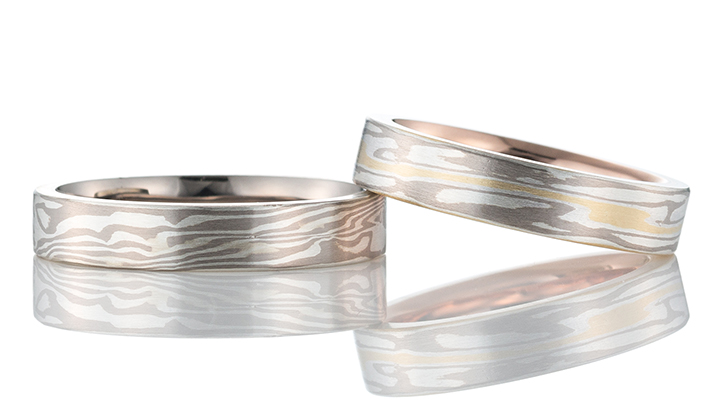 Mokume-Gane-iro ring