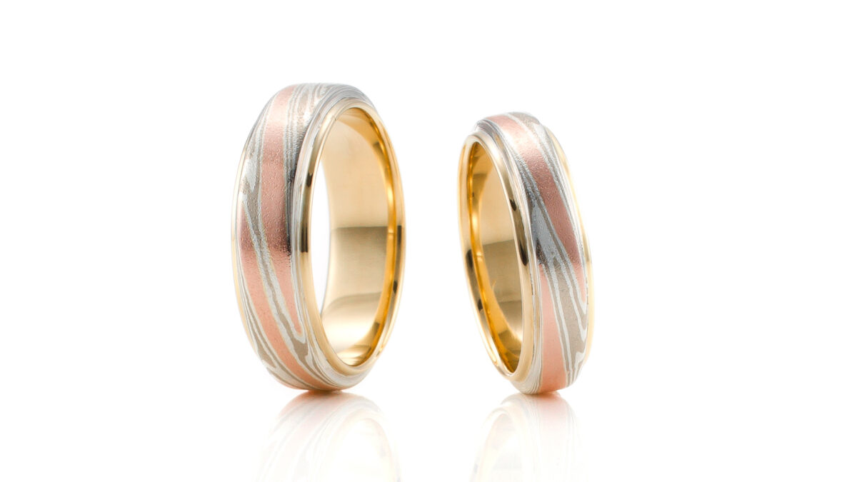Mokume gane rings